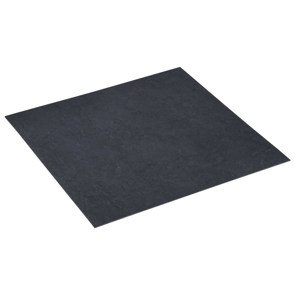 vidaXL grīdas flīzes, 20 gab., pašlīmējošas, 1,86 m², PVC, melnas