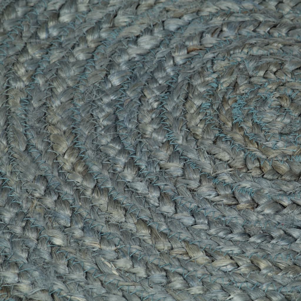 vidaXL paklājs, 90 cm, roku darbs, apaļš, džuta, olīvu zaļš