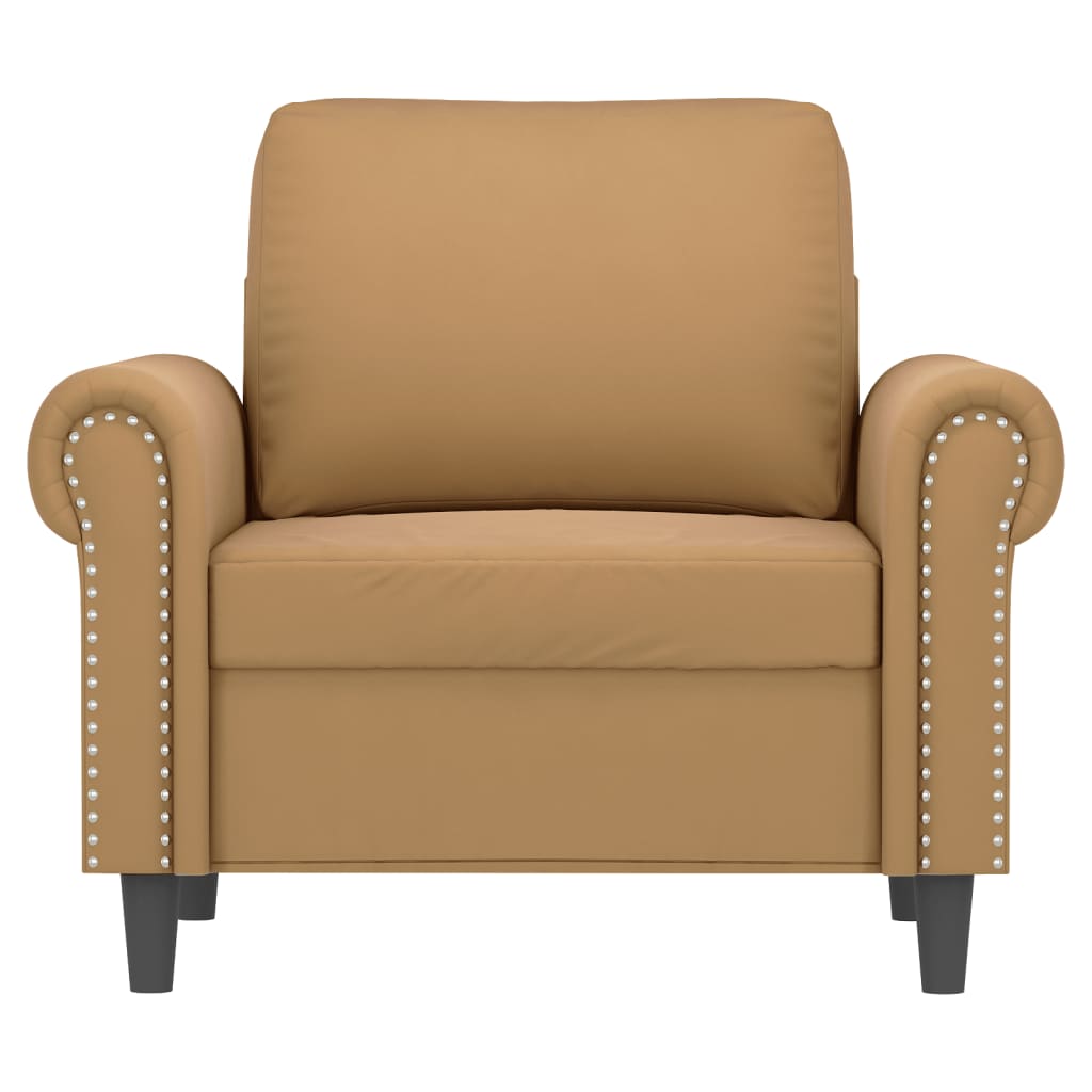 vidaXL atpūtas krēsls, brūns, 60 cm, samts