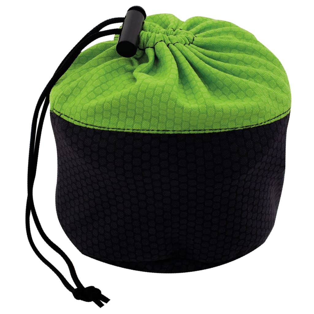 424620 Travelsafe Memory Foam Folding Neck Pillow Green and Black