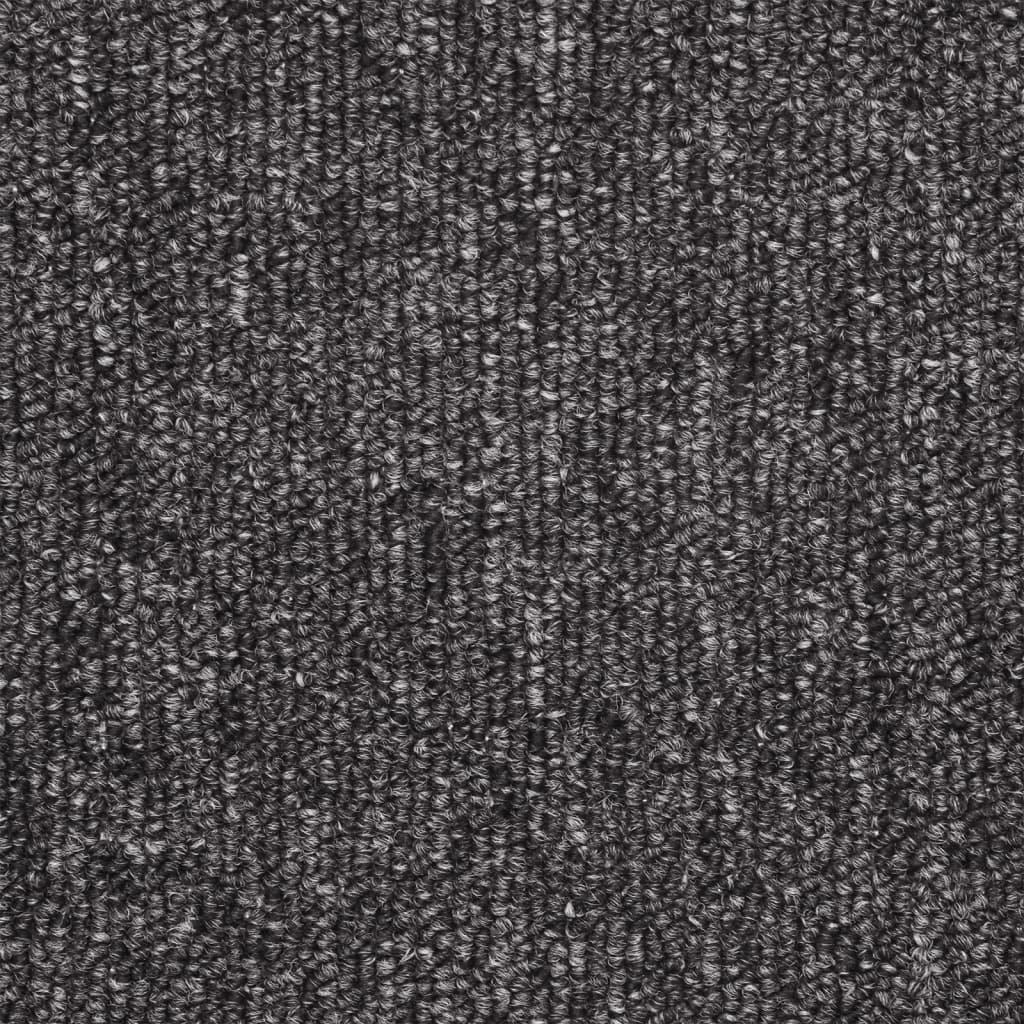 vidaXL kāpņu paklāji, 10 gab., 56x17x3 cm, antracītpelēki