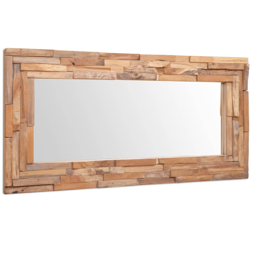 vidaXL spogulis, dekoratīvs, 120x60 cm, taisnstūra forma, tīkkoks