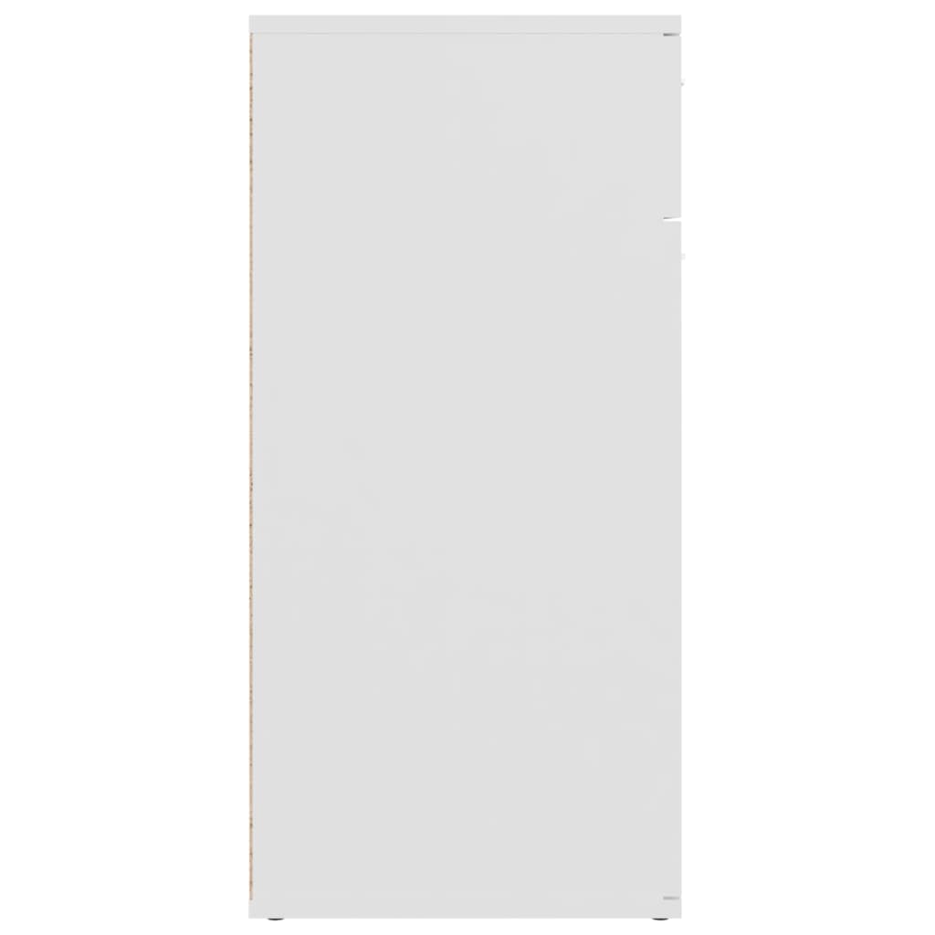 vidaXL kumode, balta, 80x36x75 cm, kokskaidu plātne
