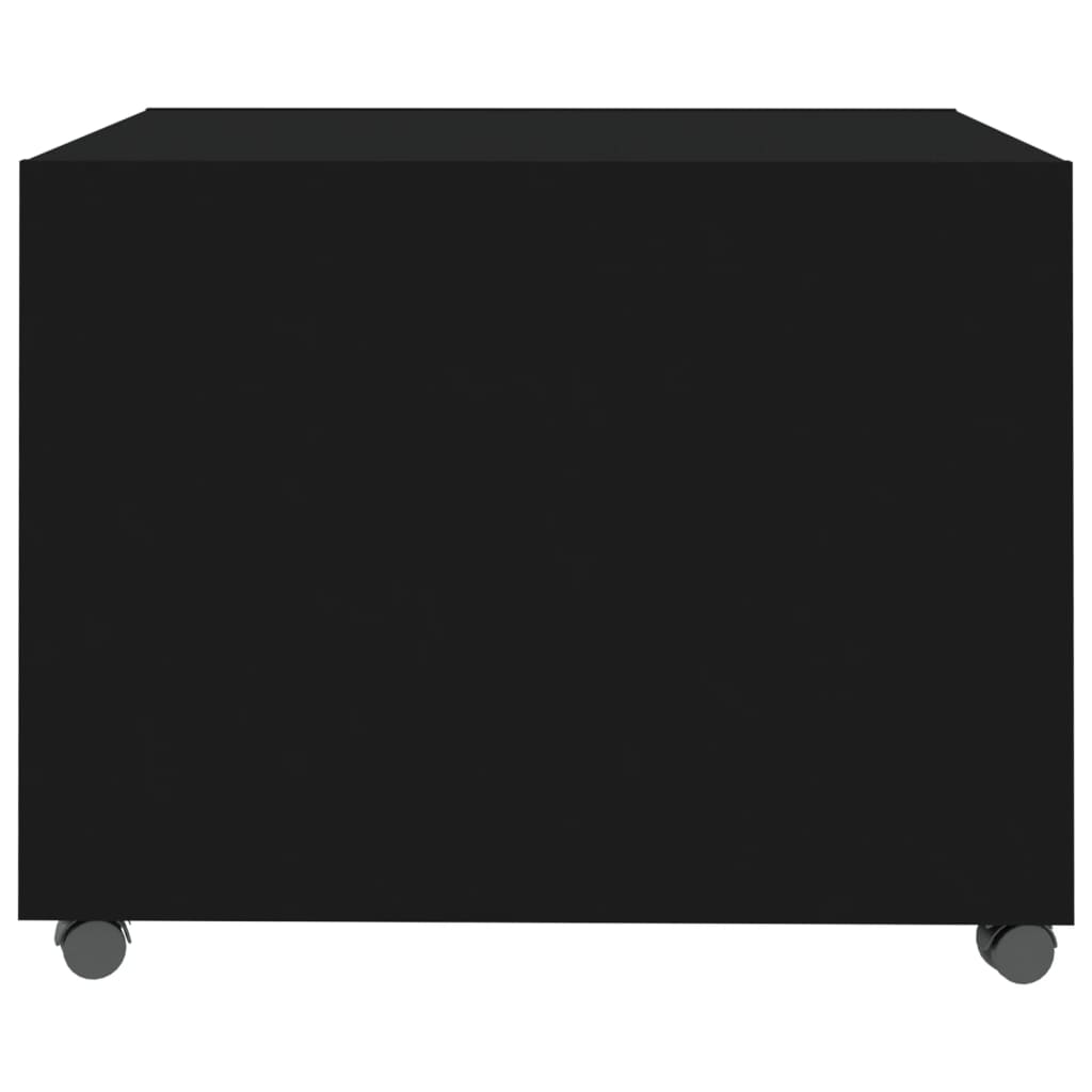 vidaXL kafijas galdiņš, melns, 55x55x40 cm, inženierijas koks