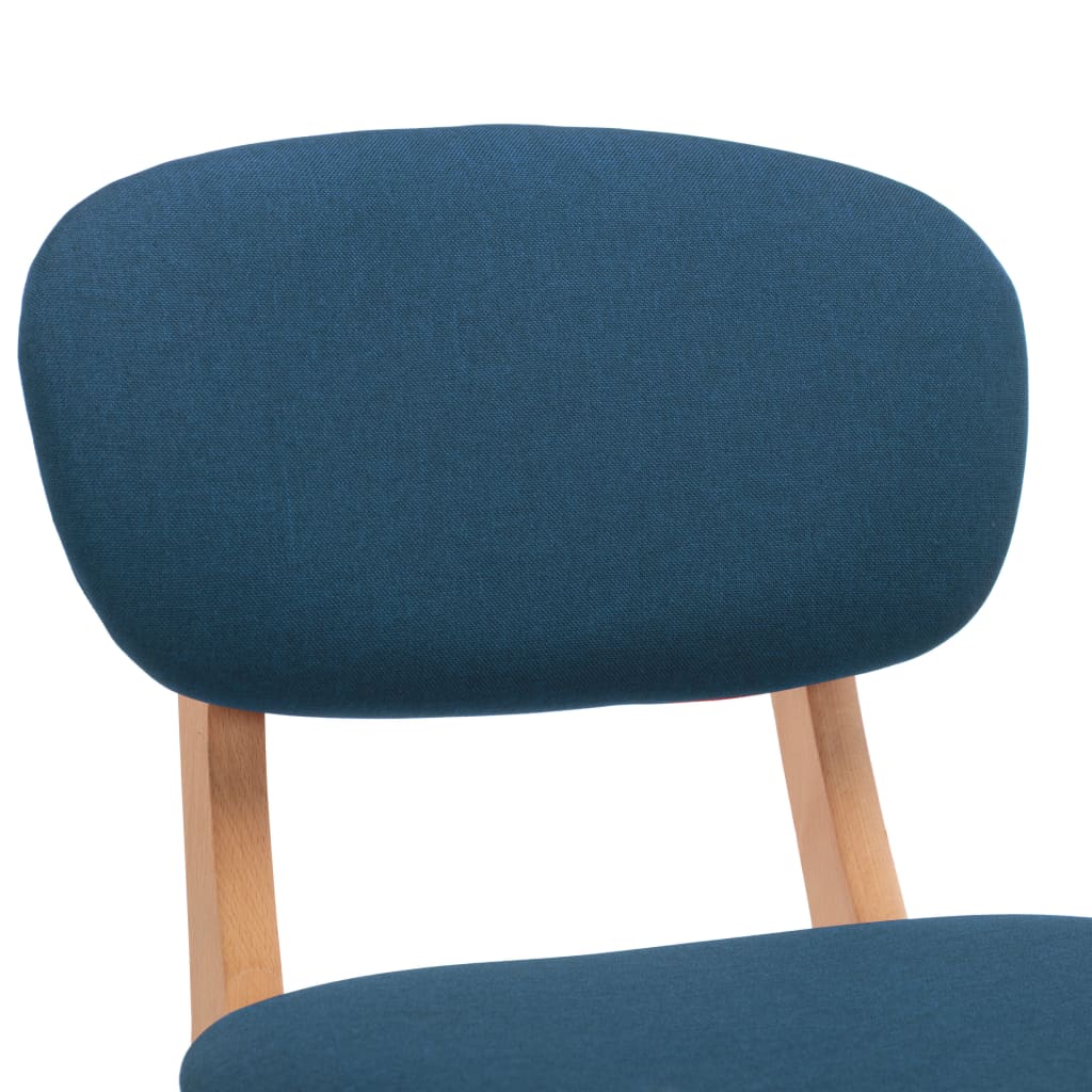 vidaXL bāra krēsli, 2 gab., zils audums