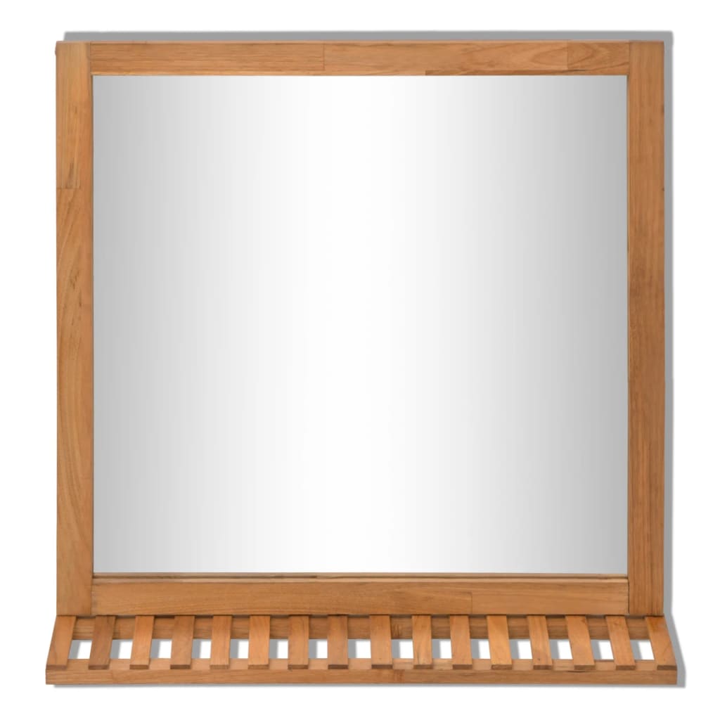vidaXL vannasistabas spogulis, 60x63 cm, valriekstu masīvkoks