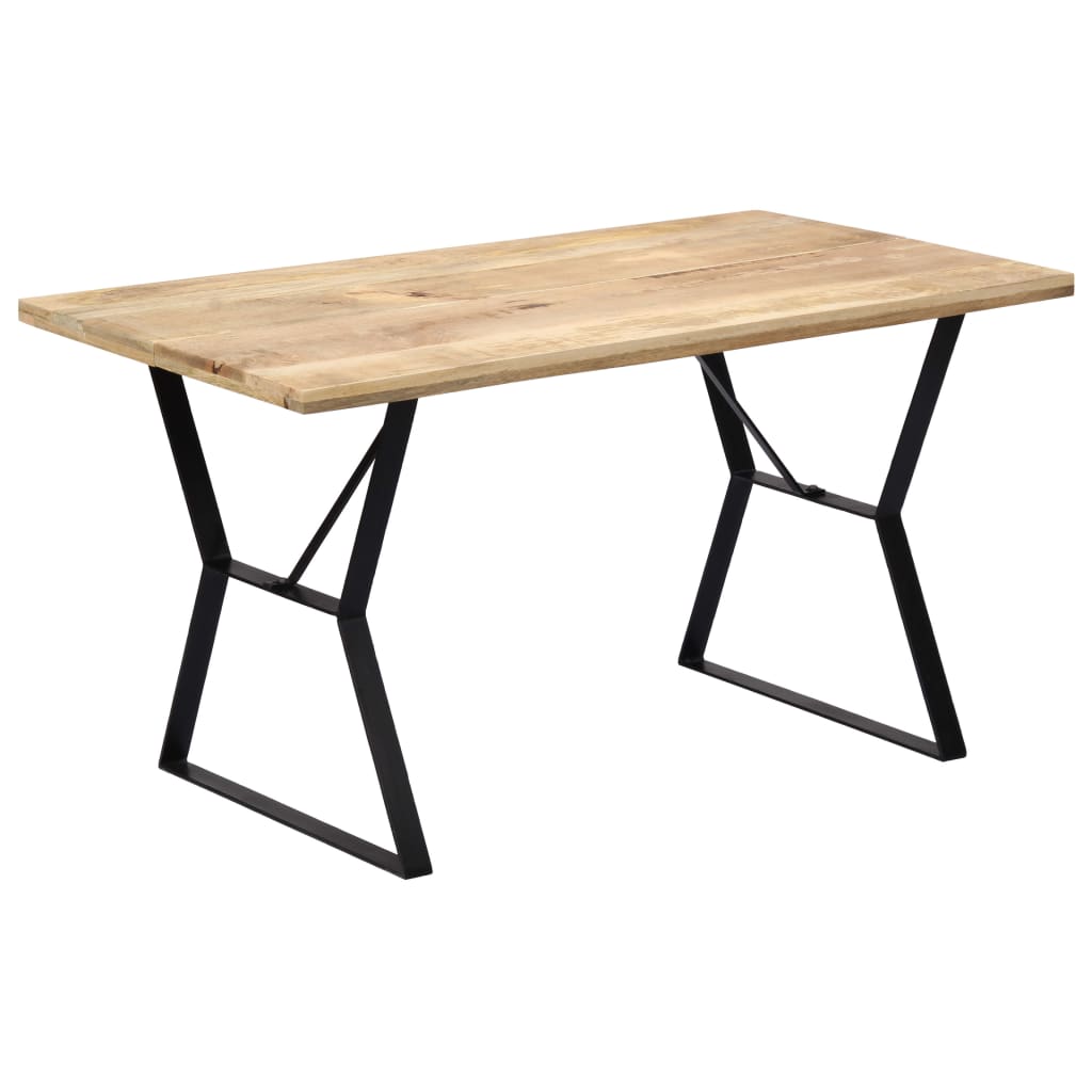 vidaXL virtuves galds, 140x80x76 cm, mango masīvkoks