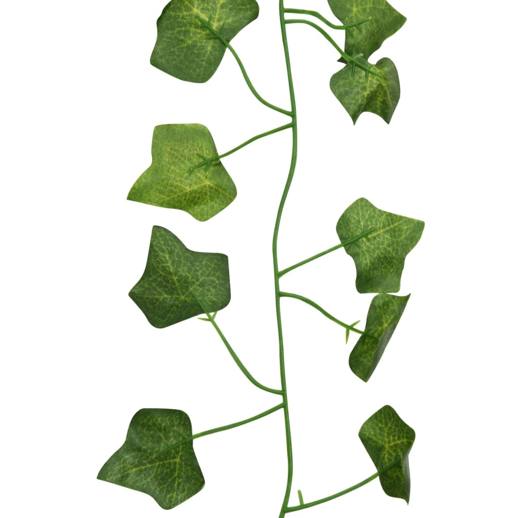 vidaXL mākslīgo ziedu vītnes, 24 gab., zaļas, 200 cm