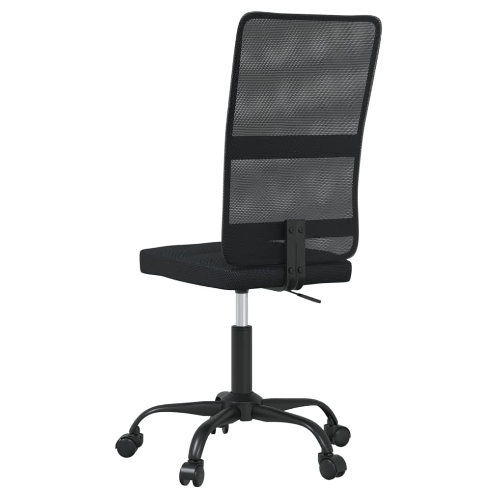 vidaXL biroja krēsls, melns, sietveida audums
