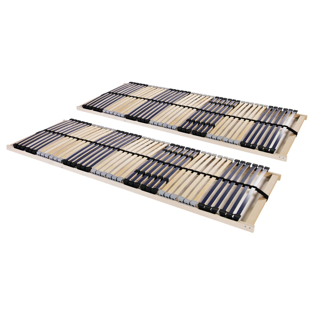 vidaXL gultas redeles, 2 gab., ar 42 līstītēm, 7 zonas, 90x200 cm