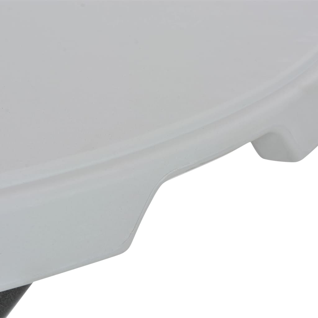 vidaXL saliekams bāra galds, 80x110 cm, balts HDPE