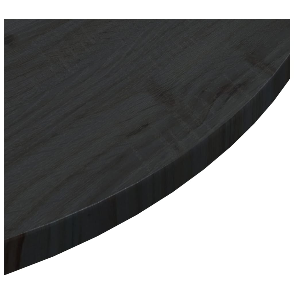 vidaXL galda virsma, melna, Ø90x2,5 cm, priedes masīvkoks