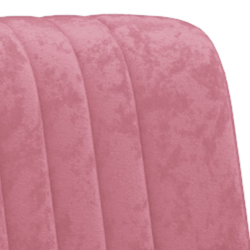 vidaXL atpūtas krēsls, rozā samts