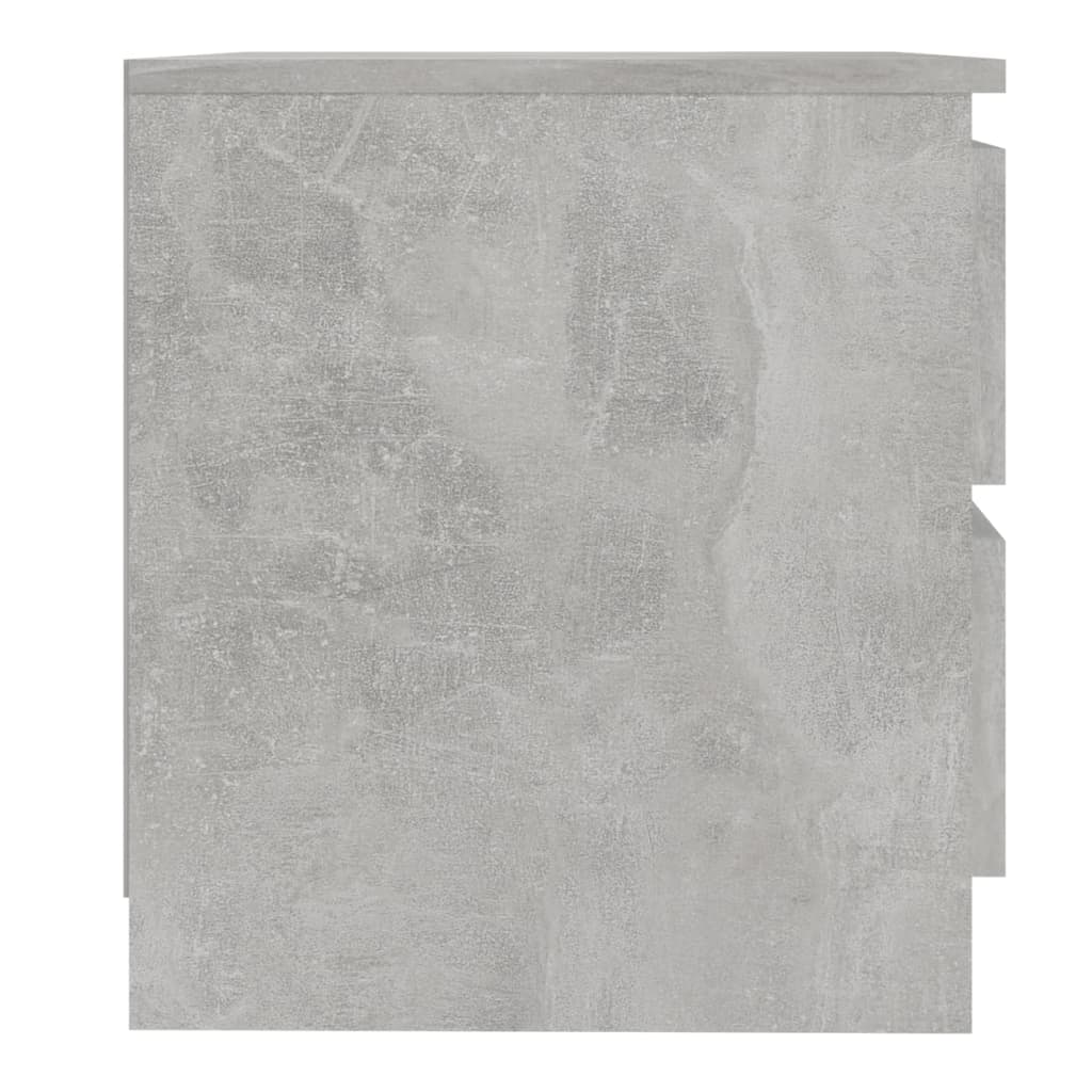 vidaXL naktsskapīši, 2 gab., betonpelēki, 50x39x43,5 cm, skaidu plātne