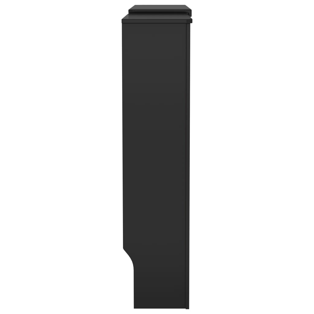 vidaXL radiatora pārsegs, melns MDF, 205 cm