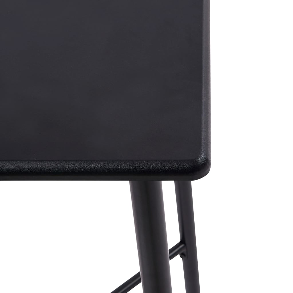 vidaXL bāra galds, melns, 60x60x111 cm, MDF