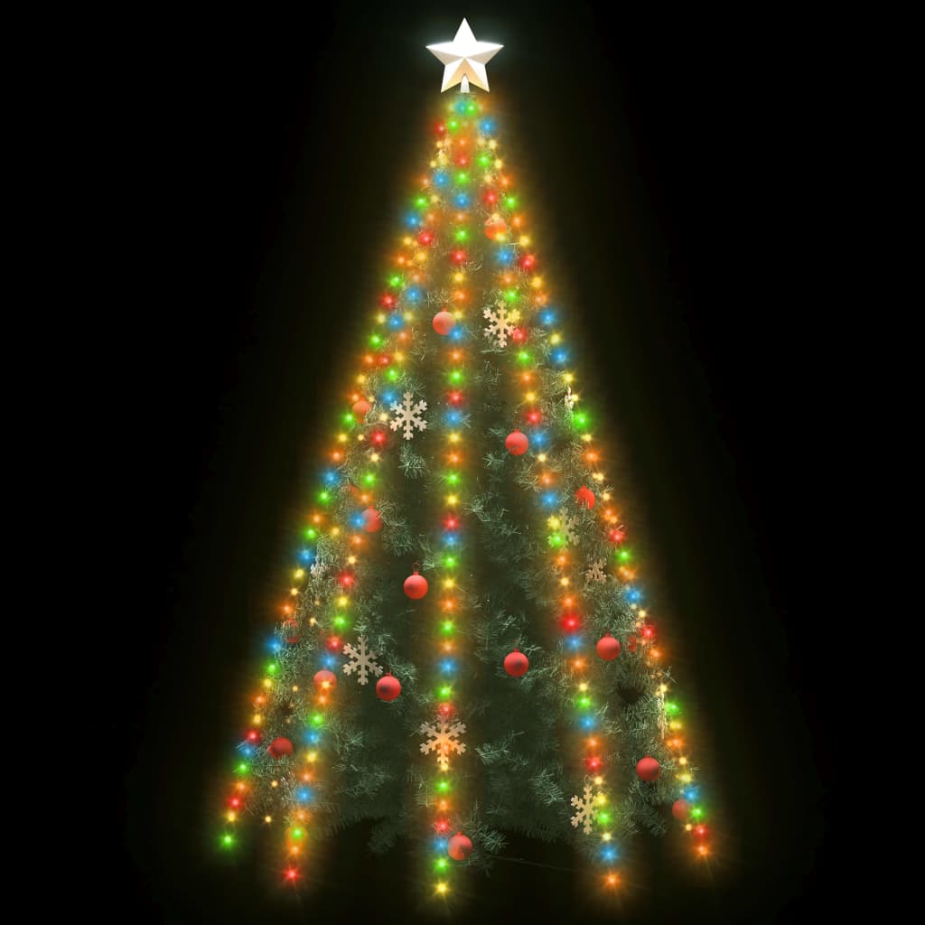 vidaXL Ziemassvētku lampiņas, 400 LED, 400 cm, krāsainas