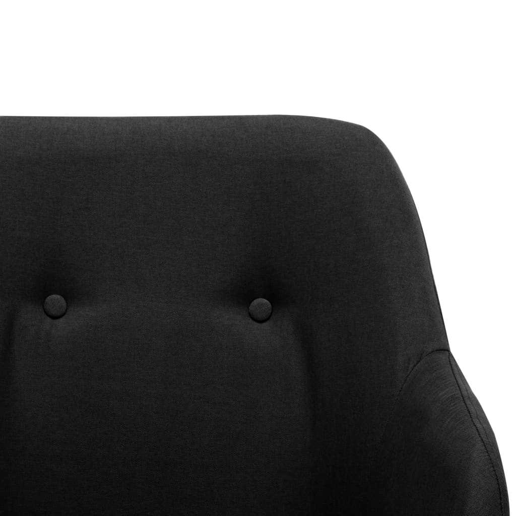 vidaXL šūpuļkrēsls, melns audums