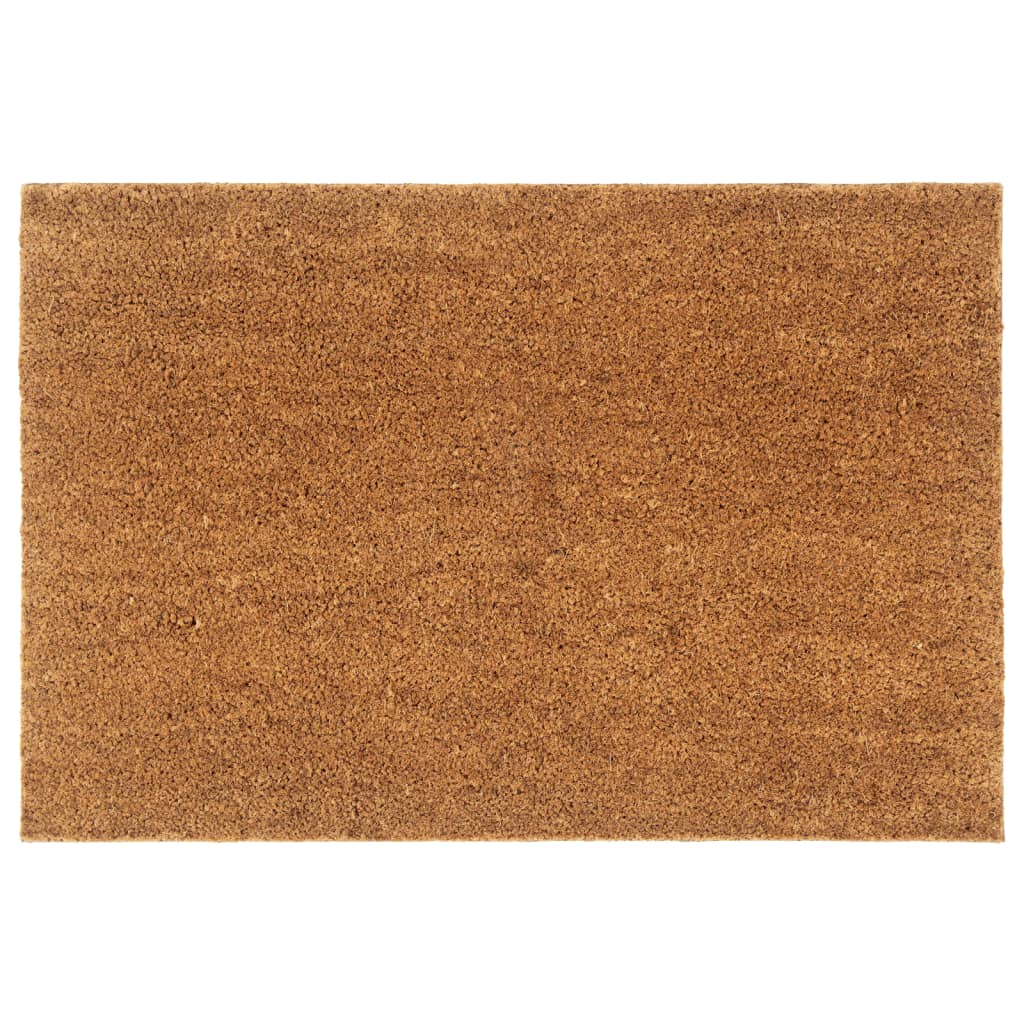 vidaXL durvju paklājs, dabīga krāsa, 60x90 cm, pūkaina kokosa šķiedra