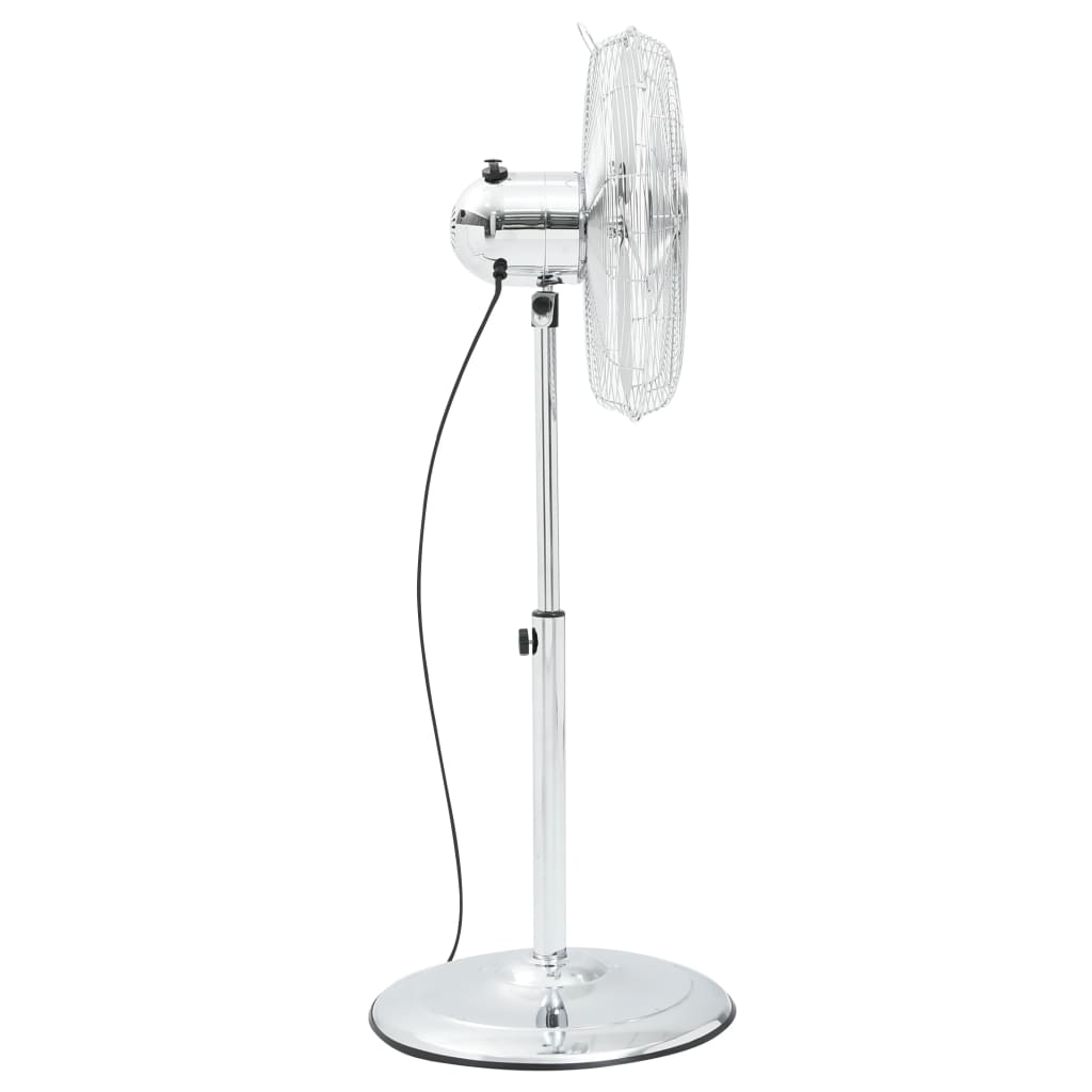 vidaXL grīdas ventilators ar 3 ātrumiem, 40 cm, hromēts