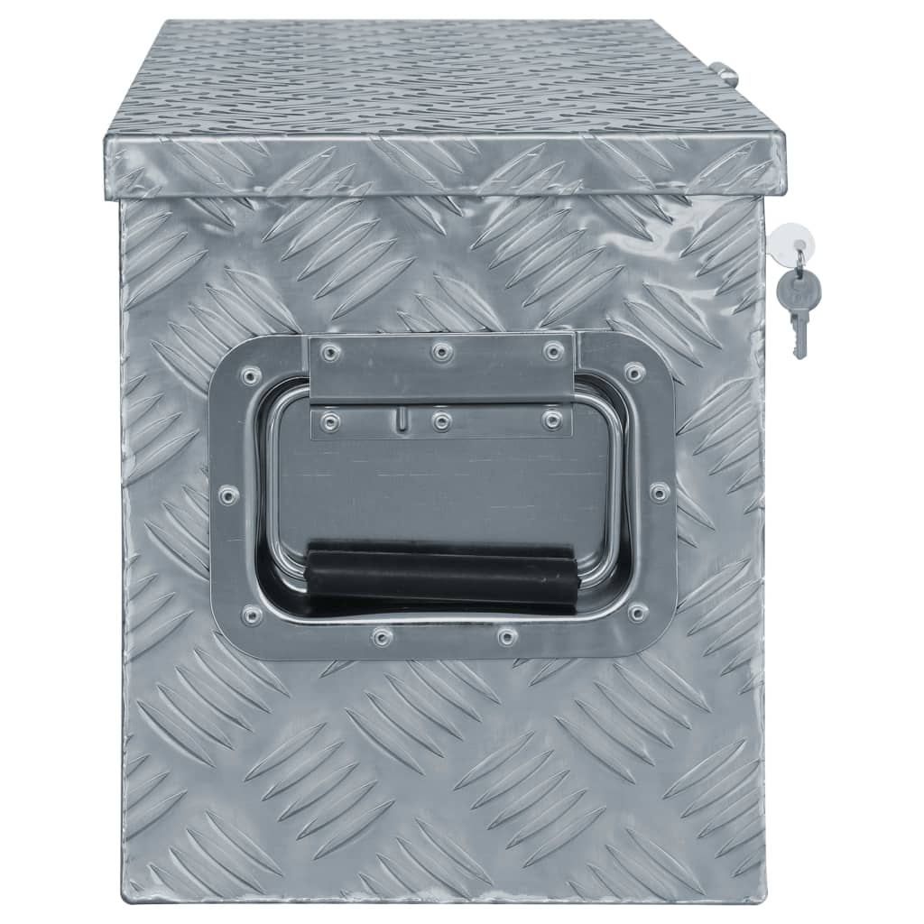 vidaXL kaste, 80x30x35 cm, alumīnijs, sudraba krāsā