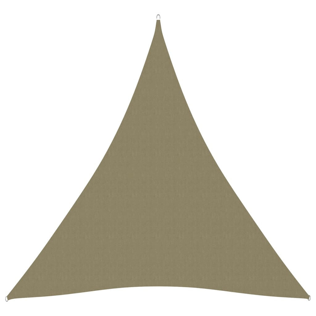 vidaXL saulessargs, 3x4x4 m, trijstūra forma, bēšs oksforda audums