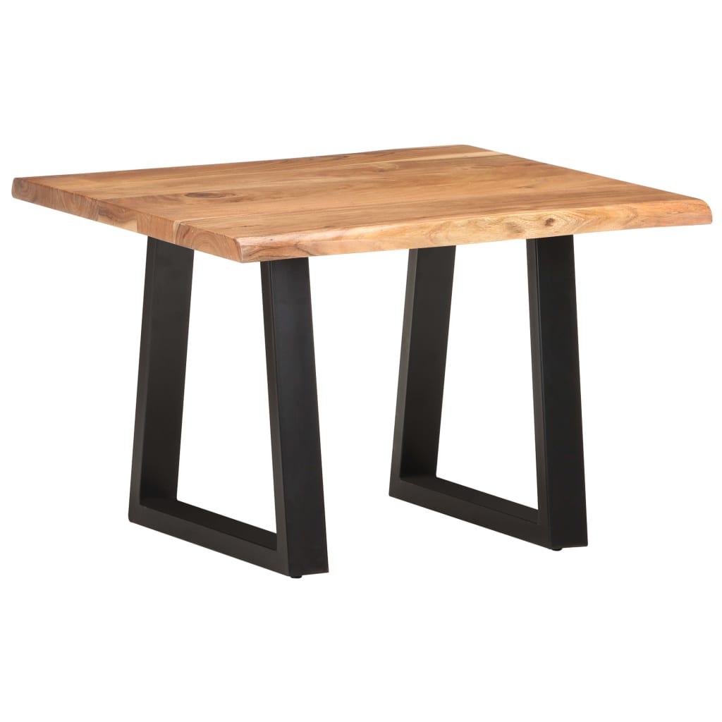 vidaXL kafijas galdiņš, dabīgas formas malas, 60x60x40 cm, akācija