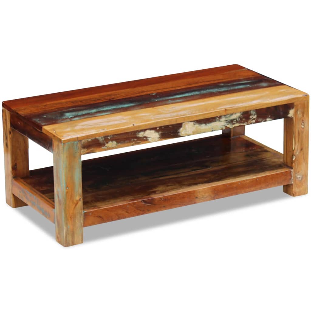 vidaXL kafijas galdiņš, pārstrādāts koks, 90x45x35 cm