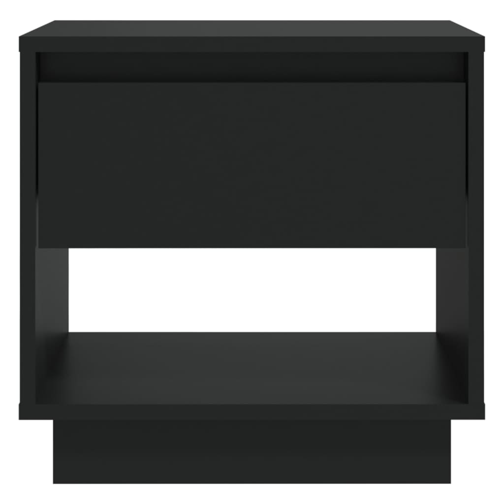 vidaXL naktsskapītis, 45x34x44 cm, melns, skaidu plāksne