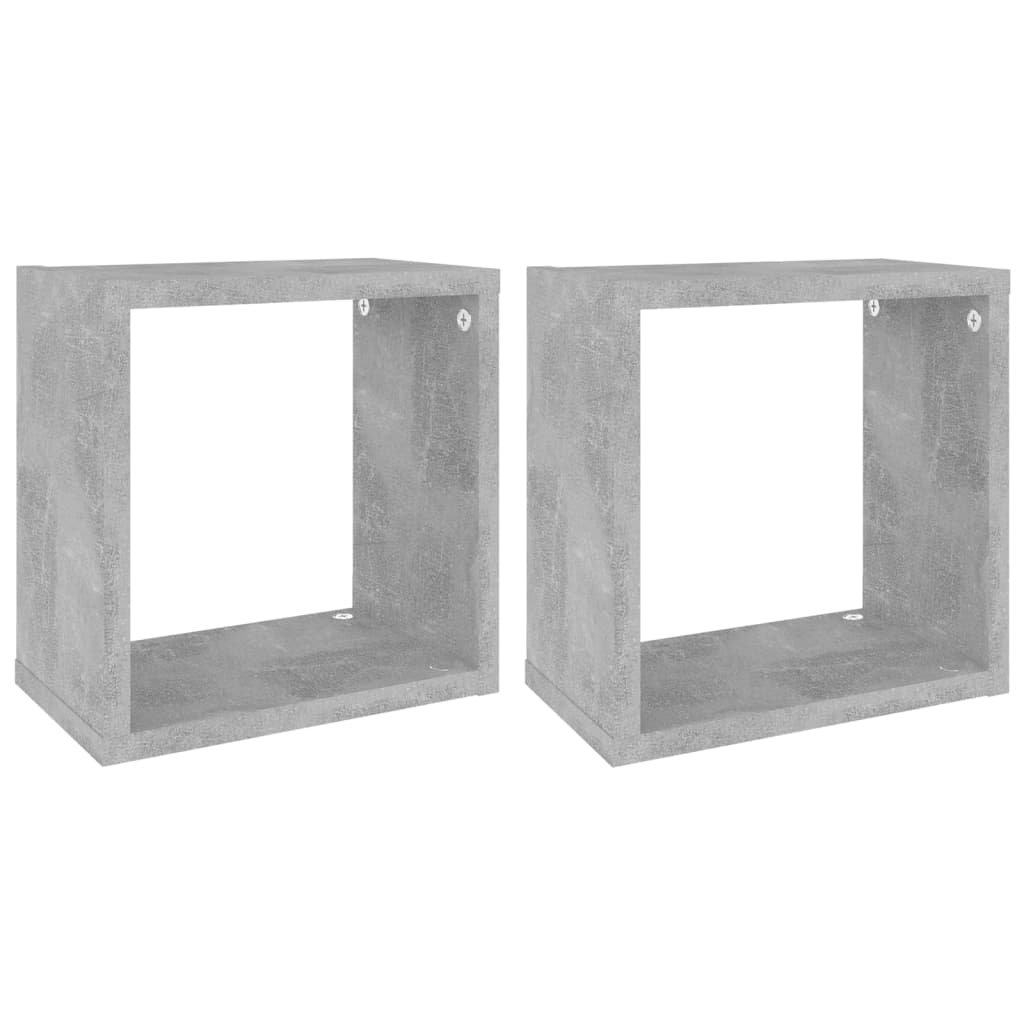 vidaXL kuba formas sienas plaukti, 2 gab., 26x15x26 cm, betona pelēki