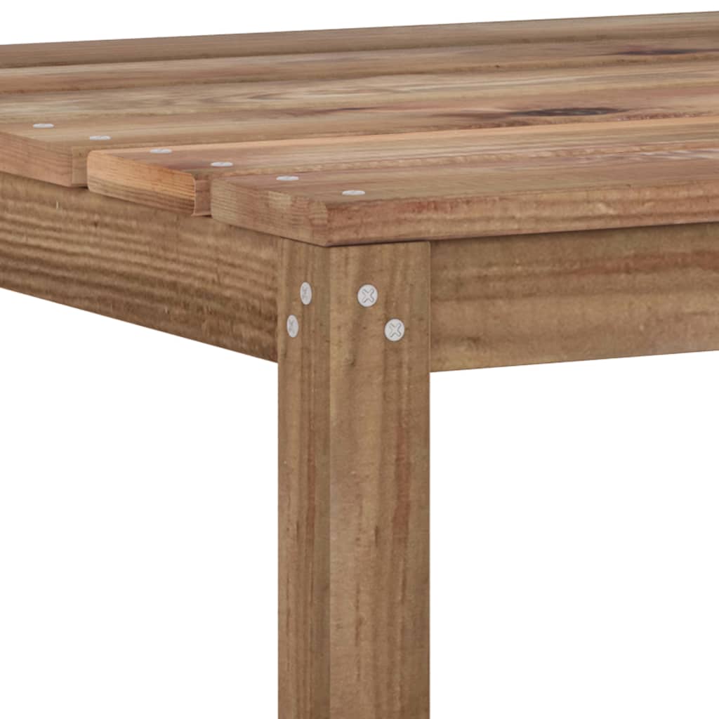 vidaXL dārza palešu galds, 60x60x36,5 cm, brūns, impregnēta priede