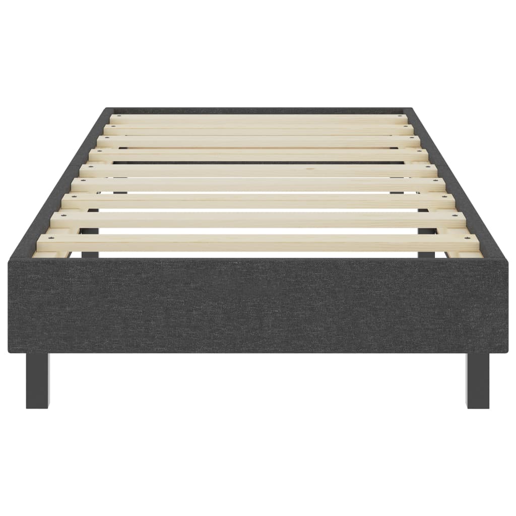 vidaXL gulta ar atsperu matraci, tumši pelēks audums, 100x200 cm