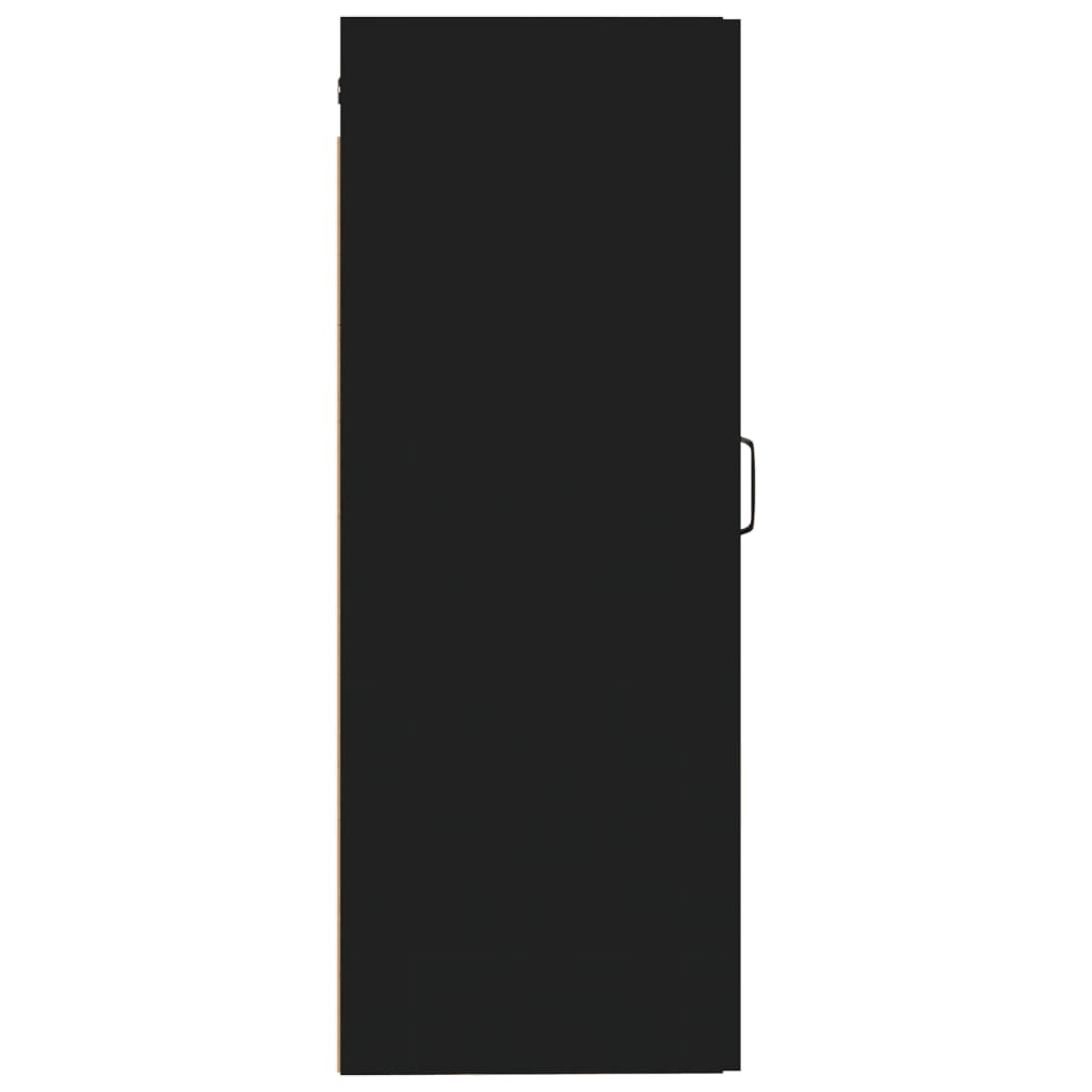 vidaXL piekarams skapītis, melns, 35x34x90 cm, inženierijas koks