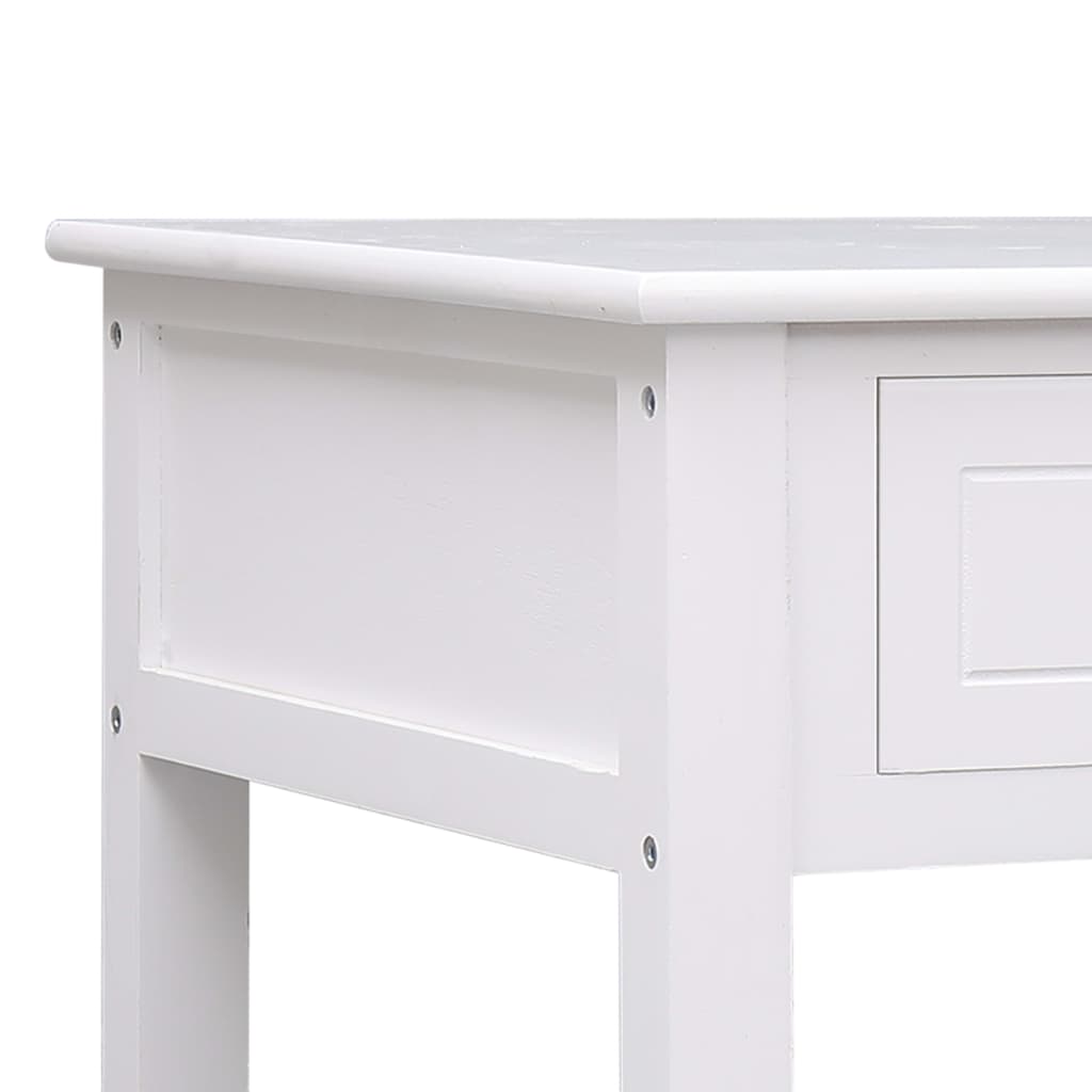vidaXL kafijas galdiņš, 100x50x45 cm, balts, koks