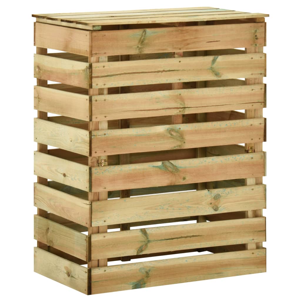 vidaXL dārza komposta kastes, 4 gab., 80x50x100 cm, priedes koks