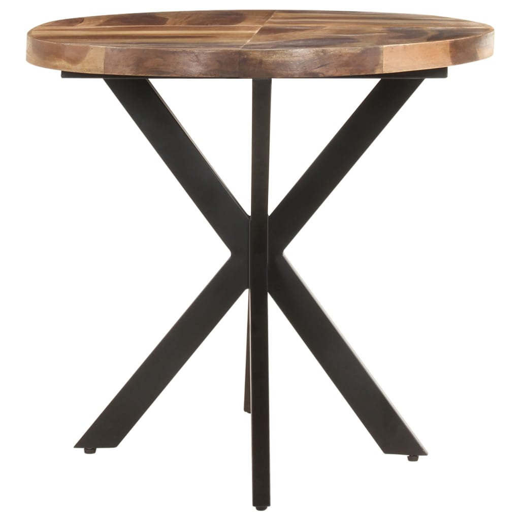 vidaXL virtuves galds, 140x80x75 cm, akācijas koks ar rožkoka apdari