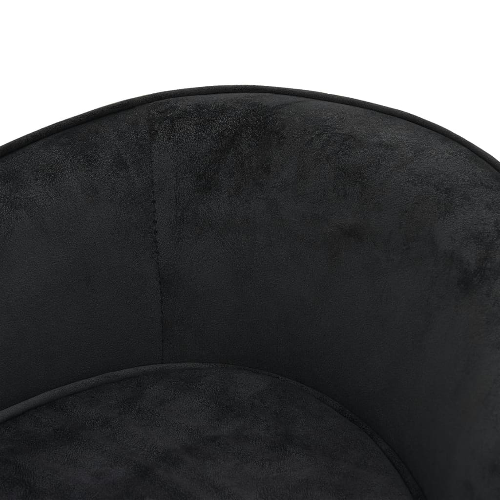 vidaXL dīvāns suņiem, melns, 69x49x40 cm, plīšs