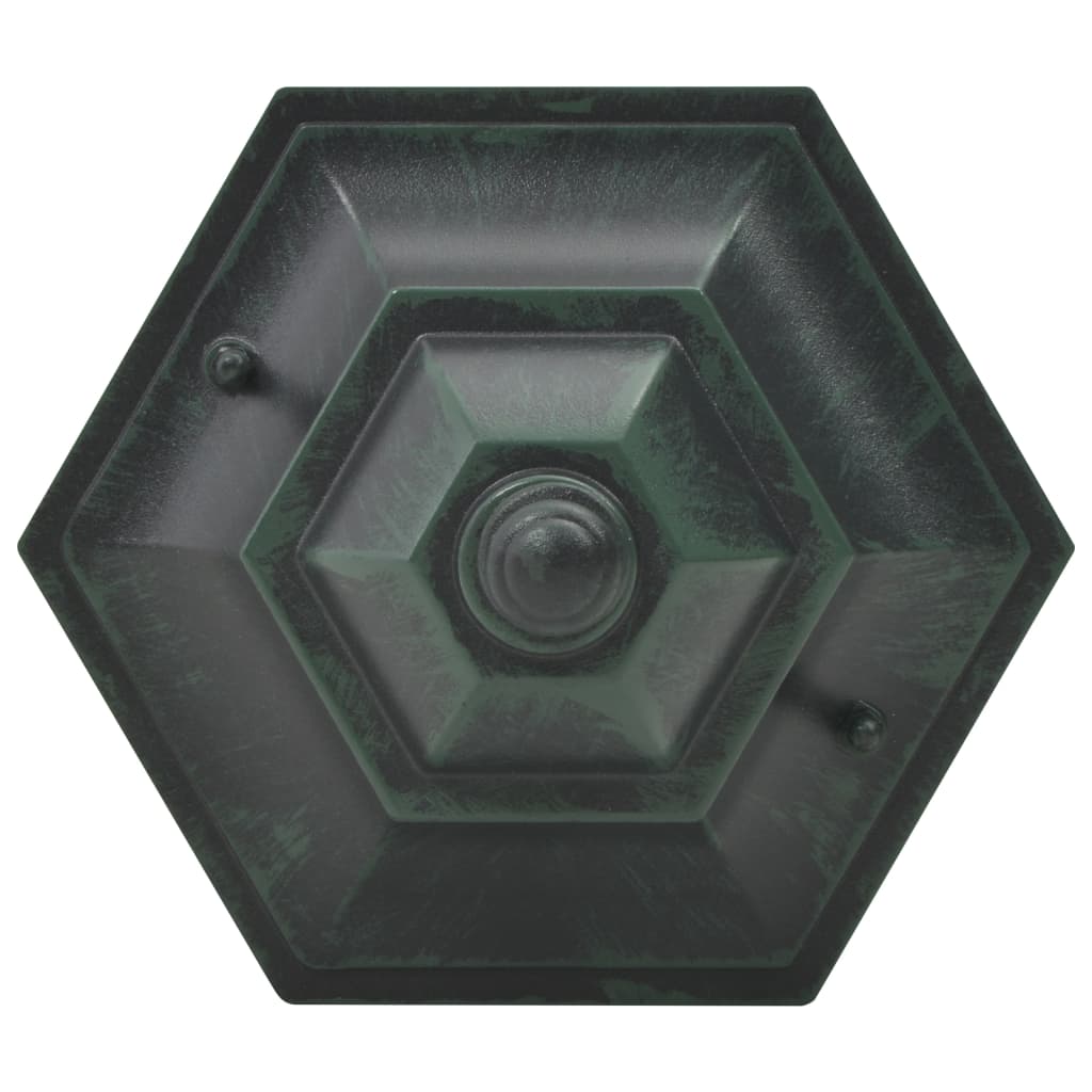 vidaXL dārza lampas, 6 gab., tumši zaļas, 110 cm, alumīnijs