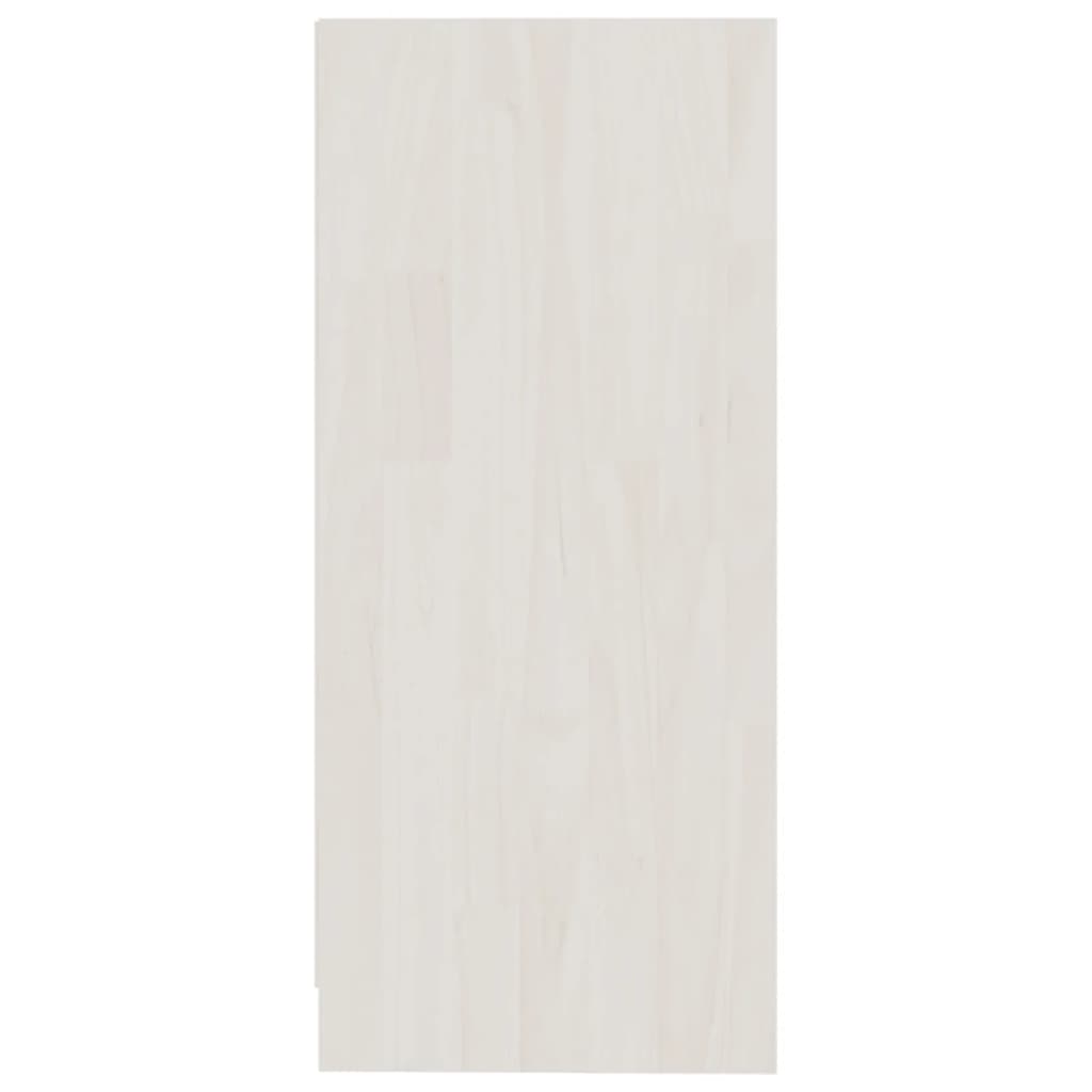 vidaXL plaukts, balts, 35,5x33,5x76 cm, priedes masīvkoks