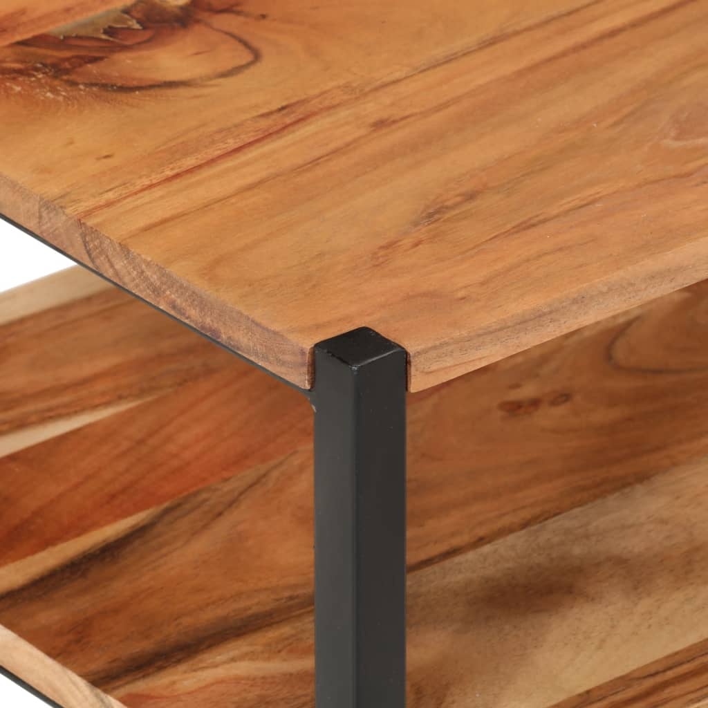vidaXL galdiņš, 35x35x45 cm, akācijas masīvkoks un dzelzs