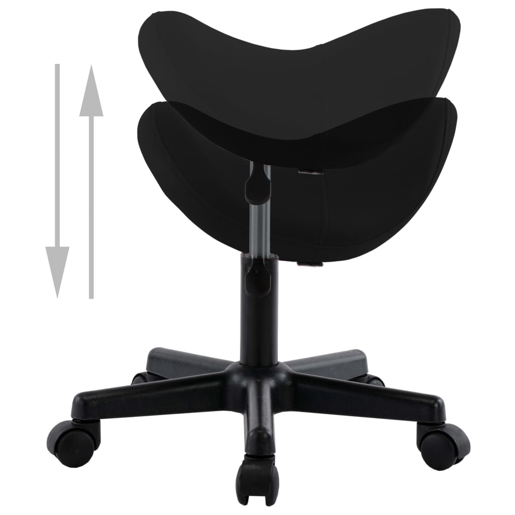 vidaXL darba krēsls, melna mākslīgā āda