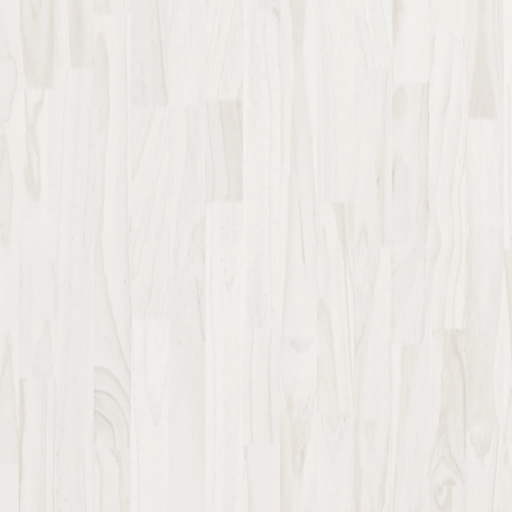 vidaXL 3-līmeņu grāmatu plaukts, balts, 80x30x105 cm, priedes koks