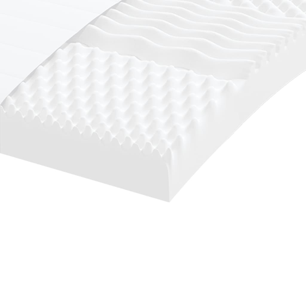 vidaXL putu matrači, 2 gab., balti, 90x200 cm, 7 zonas, cietība 20 ILD