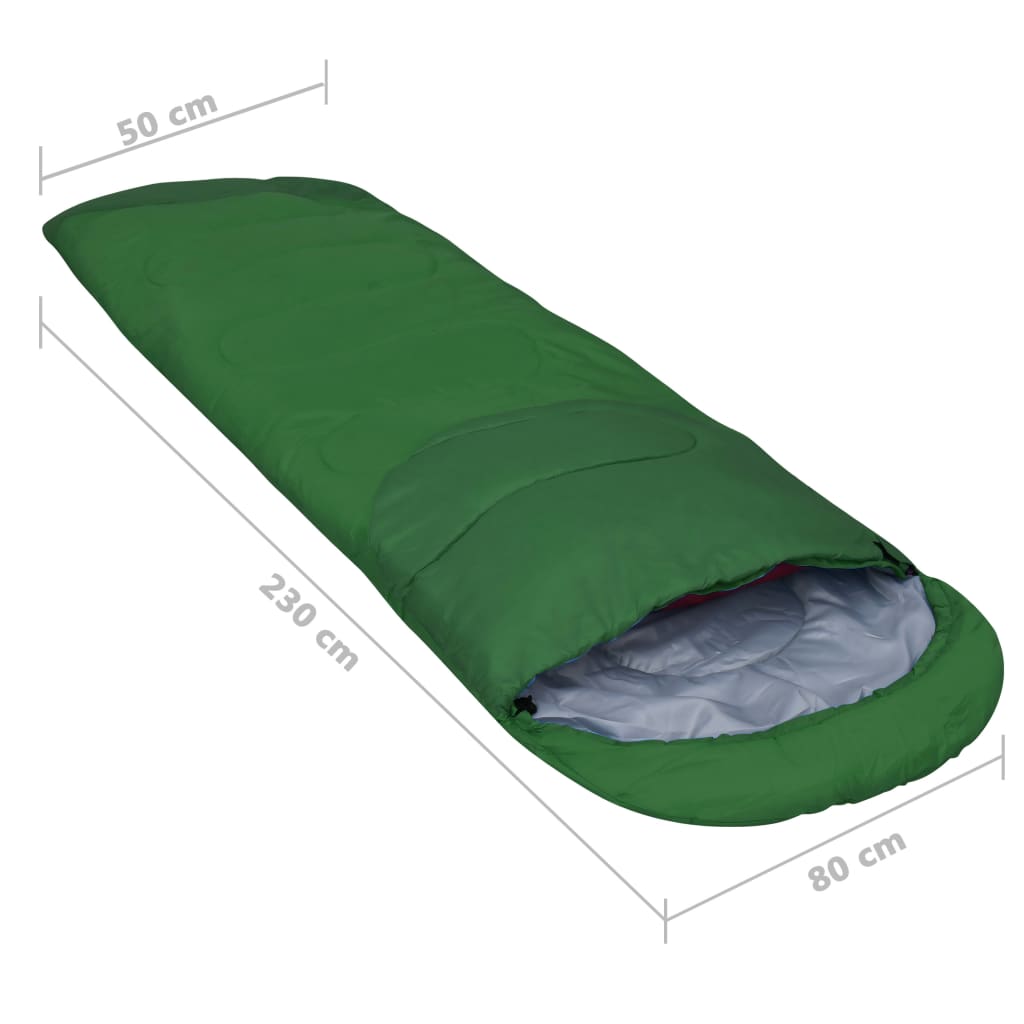 vidaXL guļammaisi, 2 gab., mazs svars, zaļi, 15 ℃, 850 g