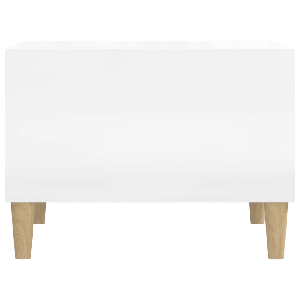 vidaXL kafijas galdiņš, spīdīgi balts, 60x50x36,5, inženierijas koks