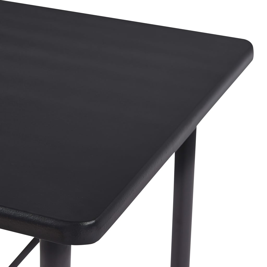 vidaXL 5-daļīgs bāra mēbeļu komplekts, melns, mākslīgā āda