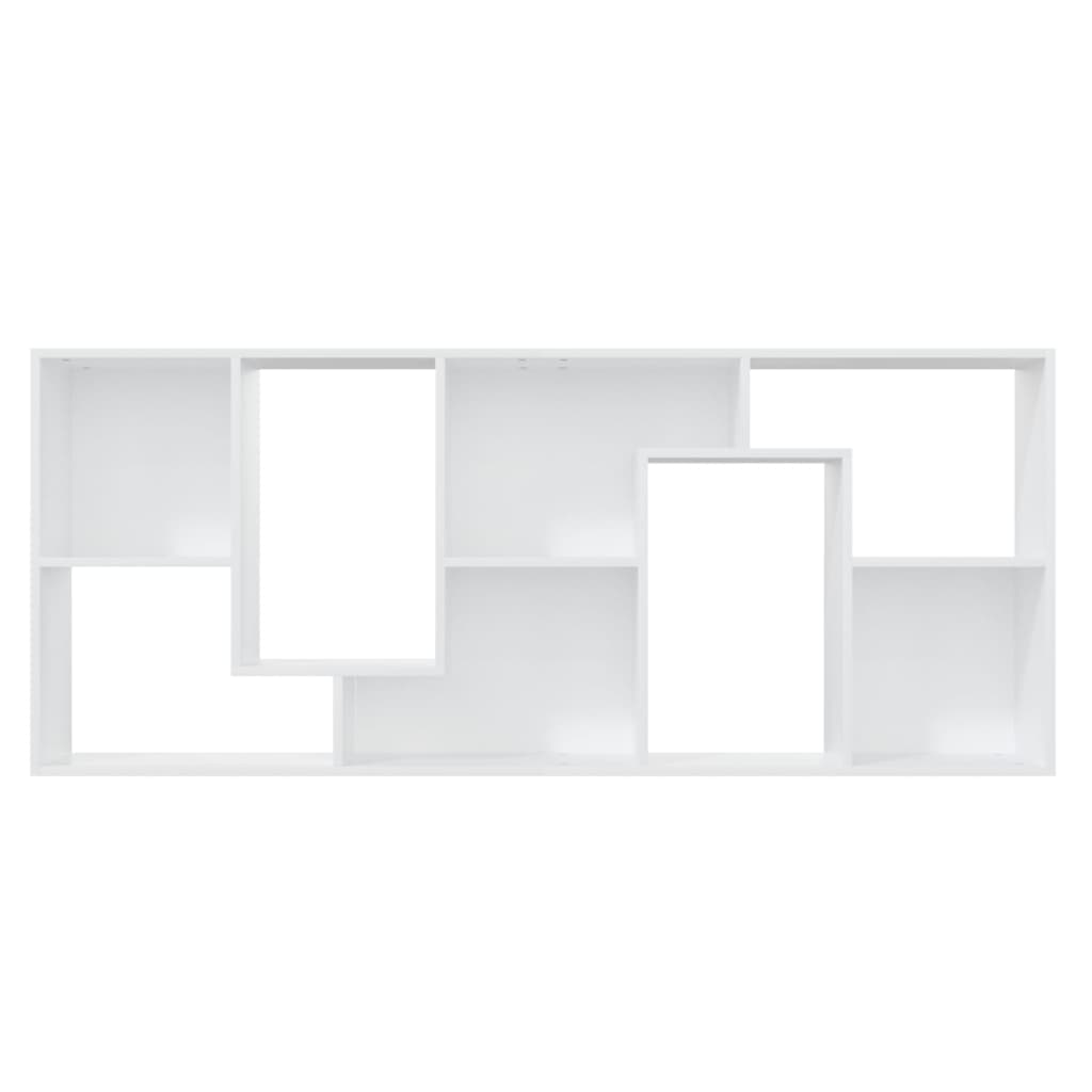 vidaXL grāmatu plaukts, balts, 67x24x161 cm, skaidu plāksne