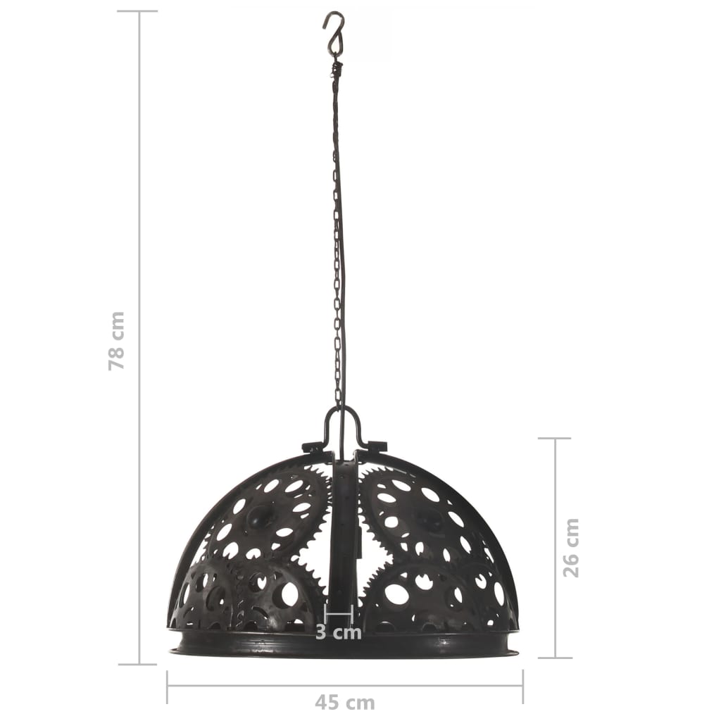 vidaXL griestu lampa, zobratu dizains, 45 cm, E27