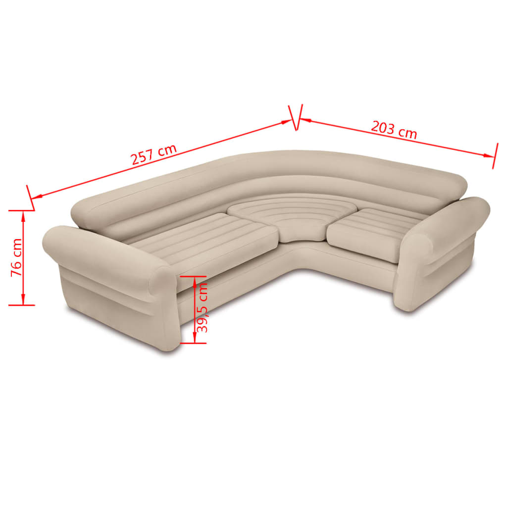 Intex piepūšams stūra dīvāns, 257x203x76 cm, 68575NP