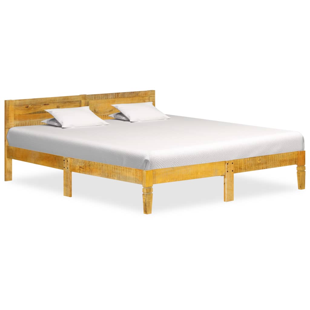 vidaXL gultas rāmis, 140 cm, mango masīvkoks
